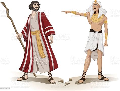 Pharaoh Sends Moses Away For Passover Stock Illustration Download