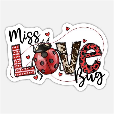 Love Bug Stickers Unique Designs Spreadshirt