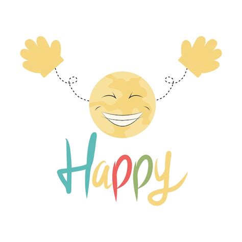 Emoji De La Tierra Feliz Con El Vector Del Día Mundial De La Felicidad