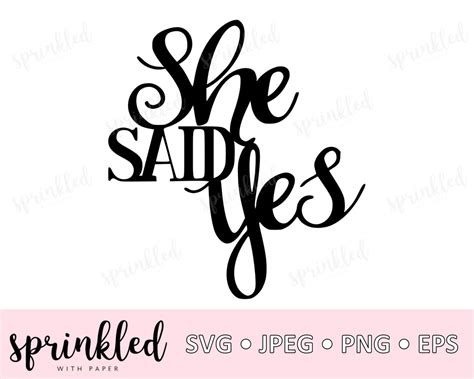 Svg Files For Cricut She Said Yes Svg Bachelorette Svg Bridal Shower