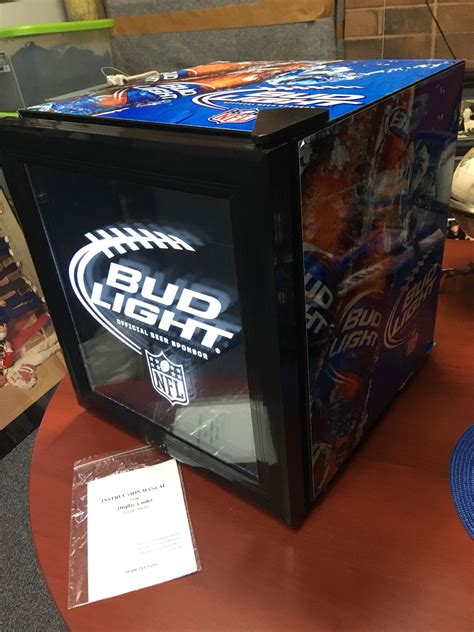 Nfl Bud Light Beer Mini Fridge Lighted Display Beer Cooler For Sale In