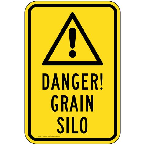 Danger Grain Silo Sign Pke Agricultural Grain Bin Silo