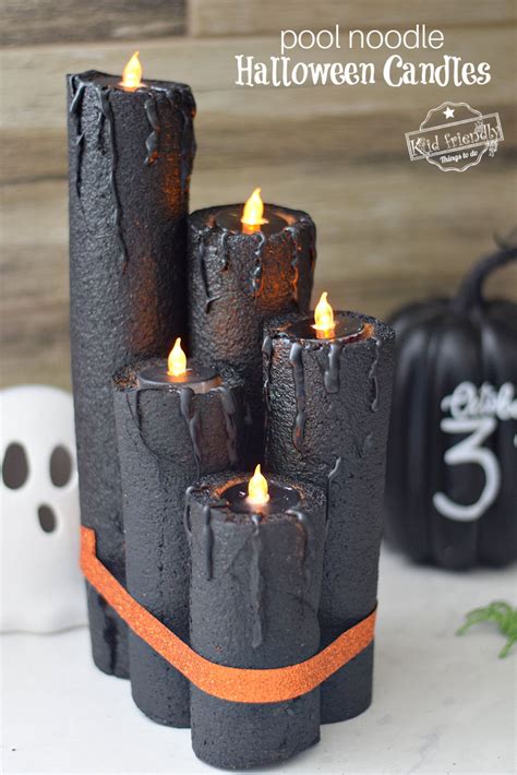 Pool Noodle Halloween Candles Craft So Fun Kid Friendly Things To Do