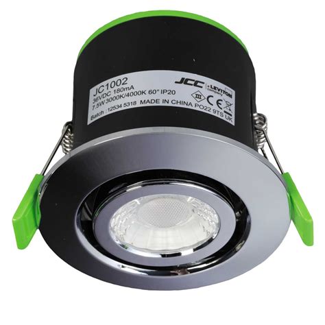 Jcc V50 75w Led Fire Rated Colour Selectable Dimmable Tilt Downlight