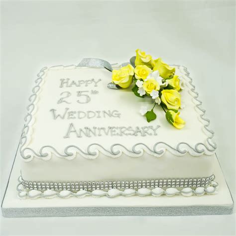 25th silver anniversary cake regency cakes online shop