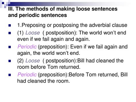 Ppt Loose And Periodic Sentences Powerpoint Presentation Free