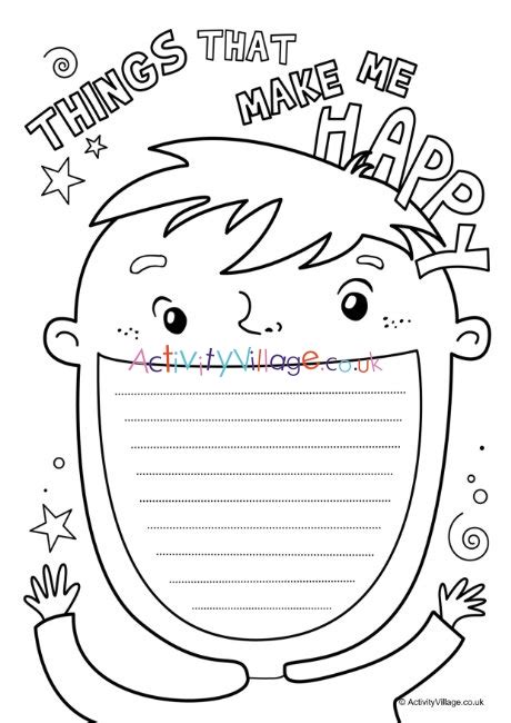Therefore i might have different feelings that make me happy. Things That Make Me Happy Journal Page