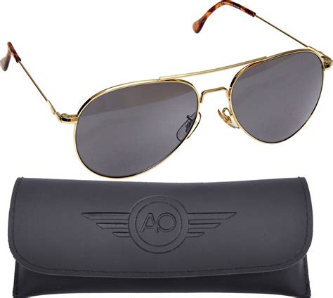 Ao Eyewear Gold Aviators 58mm Grey Lenses Milspec Air Force Pilot Sunglasses Army Navy Store