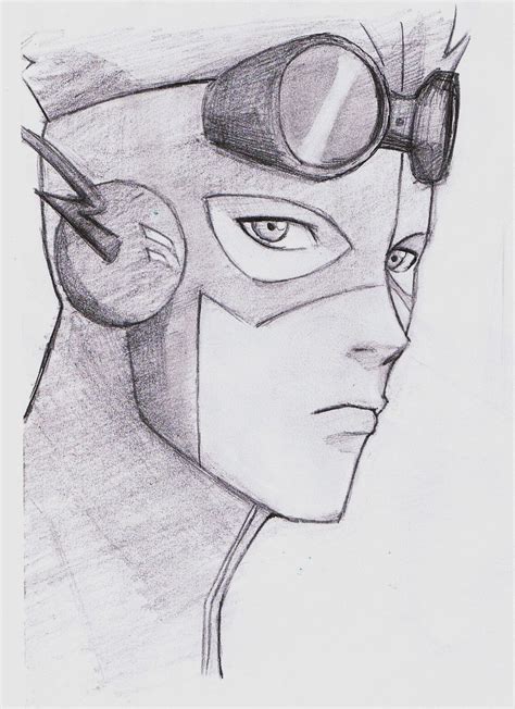 Drawing flash face from berserk on. Kid Flash by Jeageractive on DeviantArt