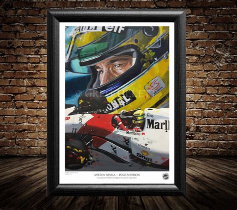 Ayrton Senna Limited Edition Art Print Poster Signed And Etsy