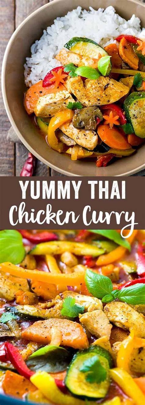 Thai chicken curry with coconut milk. Thai Chicken Curry with Coconut Milk | Recipe | Fast easy ...