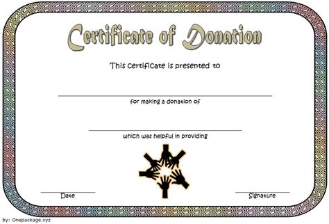 Donation Certificate Template Free 14 Charity Awards Di 2020