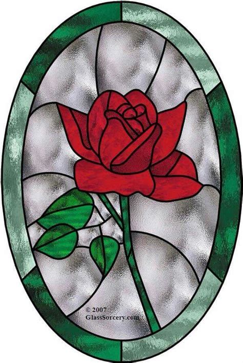 Rosa Vitral Stained Glass Rose Stained Glass Patterns Stained Glass