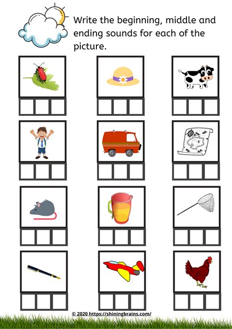 Kindergarten Free Worksheets Cvc Words Activities