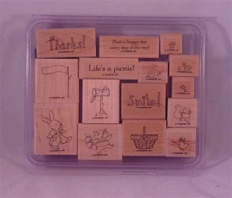 Amazon Com Stampin Up PICNIC PARADE Set Of Decorative Rubber Stamps Retired Everything Else