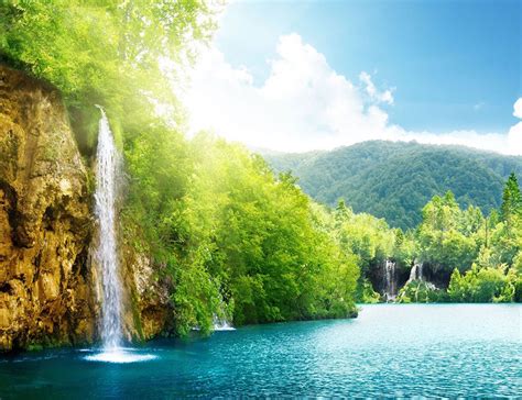 Plitvice Lakes Wall Mural By Eazywallz Gadget Flow