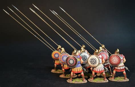 Nine Phalangites With Shields Macedonian Phalanx