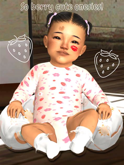 🍓so Berry Cute Onesies Infants T00thd3cay On Patreon Sims Baby