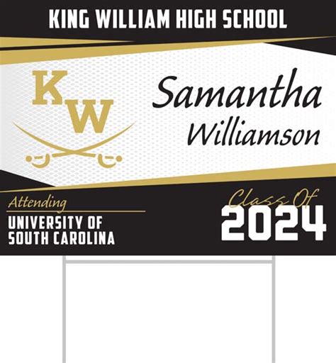 King William High School Class Of Yard Signs