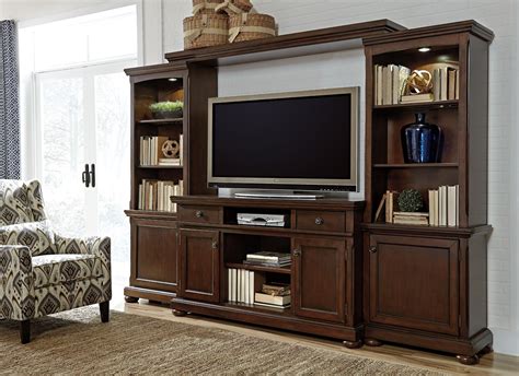 Porter Large Entertainment Wall Unit From Ashley W697 132 33 34 35
