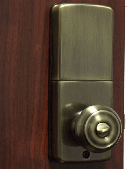 Lockey E Digital Keyless Electronic Knob Door Lock Antique Brass With