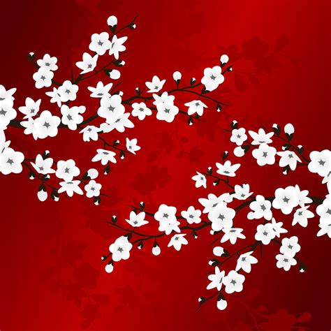 Black White And Red Cherry Blossoms Digital Art By Nina Baydur Fine