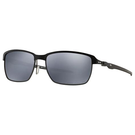 oakley oo6018 tinfoil carbon polarised rectangular sunglasses satin black black iridium