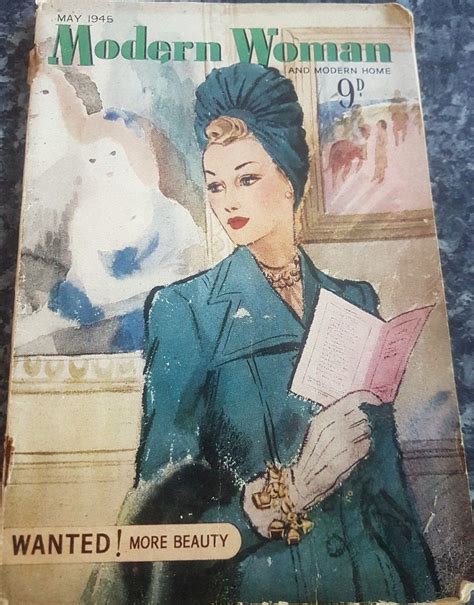 Modern Woman Magazine From May 1945 Women Magazines Vintage Magazines