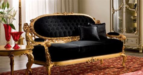 English victorian style leopard print velvet loveseat. Silik Victorian Fancy Couch Sofa Black Velvet Gold | Dream ...