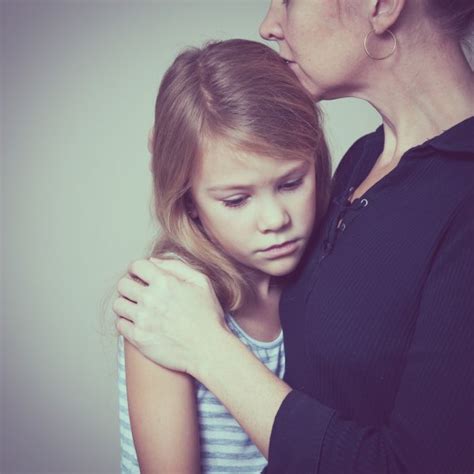 Sad Daughter Hugging His Mother Stock Image Everypixel