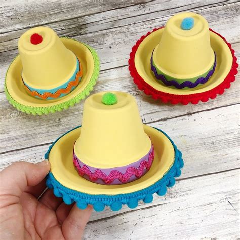 Easy Clay Pot Sombreros A Cinco De Mayo Kids Craft
