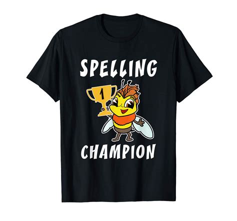 Cute Spelling Bee Champion Trophy T For T Shirt Zelitnovelty