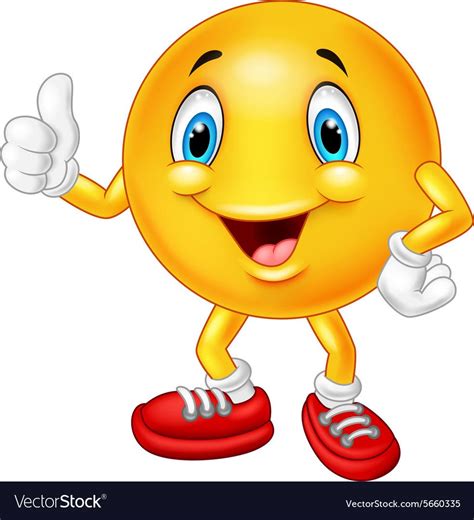 Cartoon Emoticon Giving Thumb Up Royalty Free Vector Image Smiley Emoji