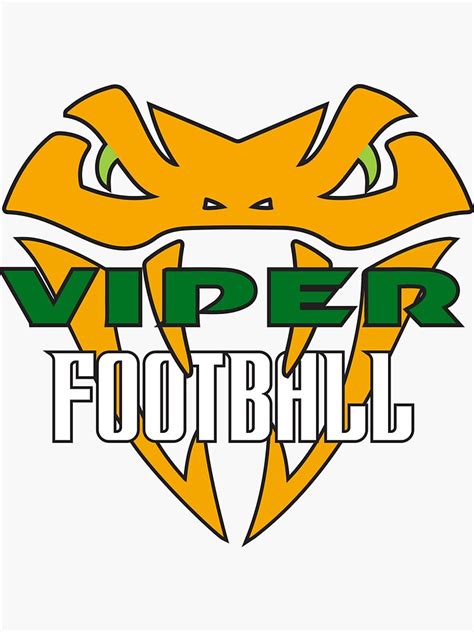 Viper Football Sticker For Sale By Eyelikesharx Redbubble
