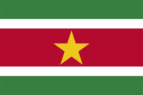 Three reflect positivity and one reflect the oneness of the locals. File:Flag of Suriname.svg - Wikimedia Commons