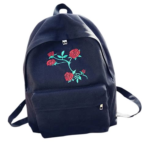 Buy Fashion Women Canvas Rose Flower Embroidery Cute
