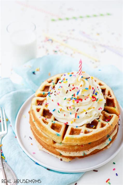 Birthday Cake Waffles ⋆ Real Housemoms