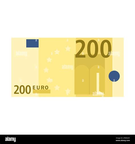 Icône Simple De Billet De 200 Euros Pour Portefeuille Isolé Sur Fond