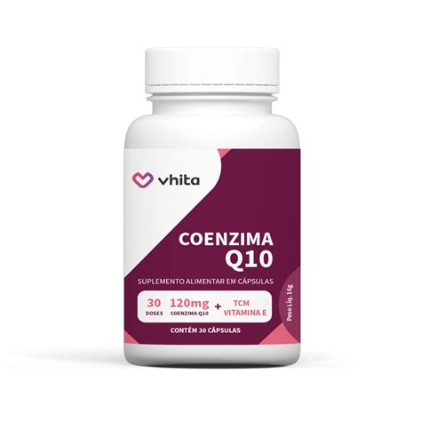 Coenzima Q10 120 Mg Com Tcm E Vitamina E Em Cápsulas Vhita