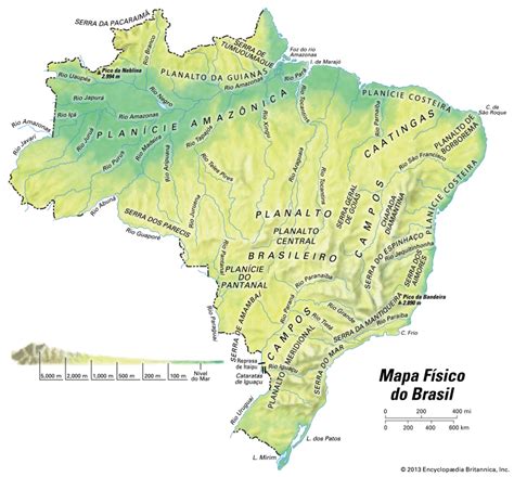 Blog De Geografia Mapa Físico Do Brasil
