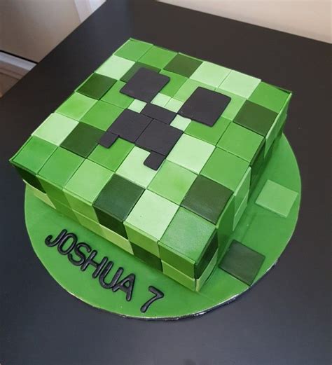 Minecraft Creeper Birthday Cake Minecraft Birthday 7th Birthday