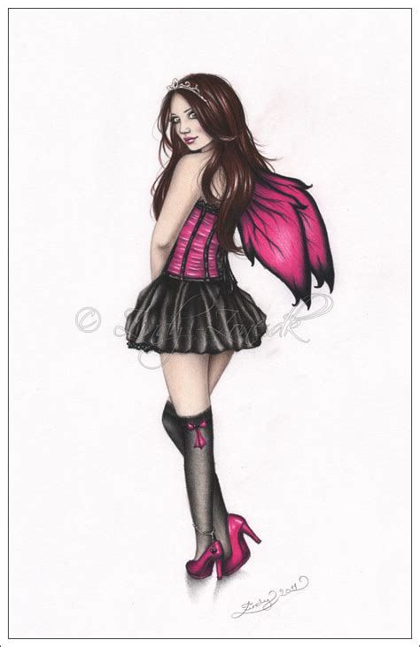 Zindy Zonedk Pin Up Drawings Pink Fairy Pinup