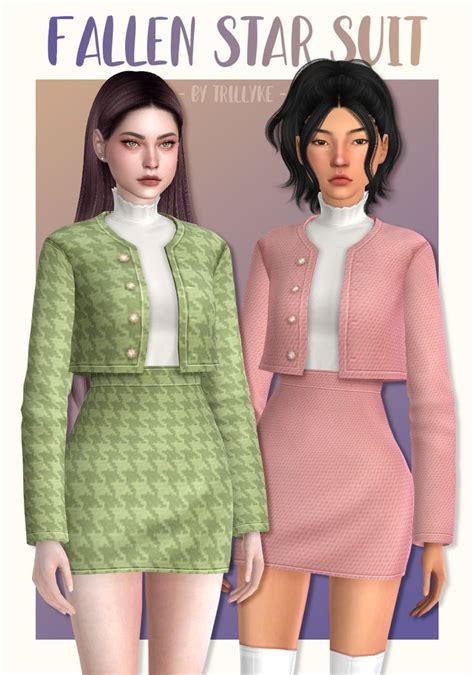 Fallen Star Suit Trillyke On Patreon Clothes For Women Sims 4 Mods