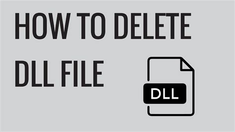 How To Delete Dll Files Youtube