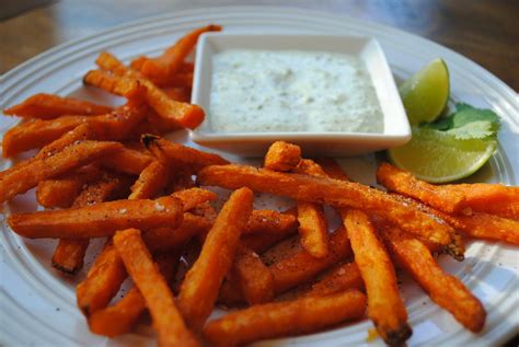 I tried these tonight cause my husband was wanting some sweet potatoe french fries. Chili Lime Sweet Potato Fries with Jalapeno Ranch Dipping ...