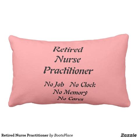 Retired Nurse Practitioner Throw Pillow Throw Pillows Decorative Throw Pillows Nurse