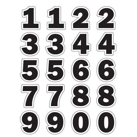 Black Numbers Stickers Tcr3558 Teacher Created Resources