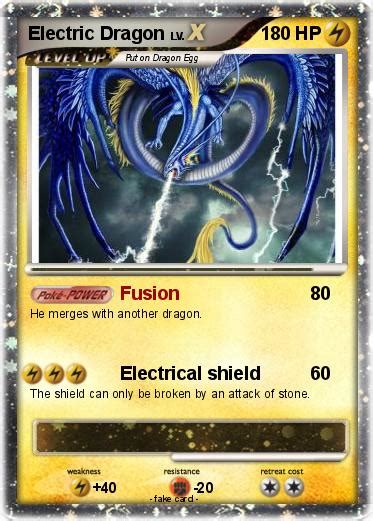 Pokémon Electric Dragon 8 8 Fusion My Pokemon Card