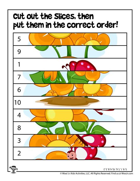Ordering Numbers Cut And Paste Worksheets