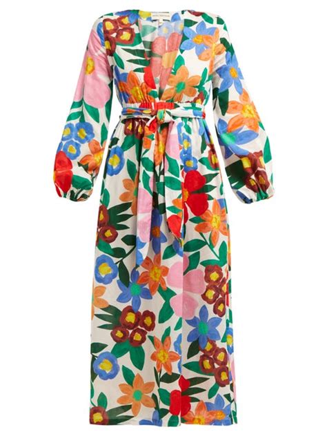 Luna Floral Print V Neck Maxi Dress Mara Hoffman MATCHESFASHION UK